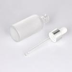 Matte White Glass Essential Oil Dropper Bottles 30ml With Silver Cap