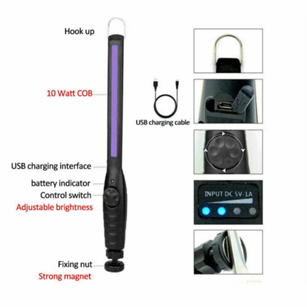 Handheld Sterilize Kill Mite light UVC Germicidal Ultraviolet Disinfection lamp