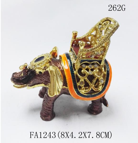 Buy cheap Wholesales Elephant Jeweled trinket box Animal Trinket box for wedding from wholesalers