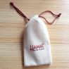 Buy cheap White Velvet Small Drawstring Pouch , Power Jewelry Pouches With Logo from wholesalers