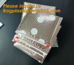 Factory Shiny Rose Gold Silver Cosmetic Zipper Bubble Bag Self Adhesive Plastic