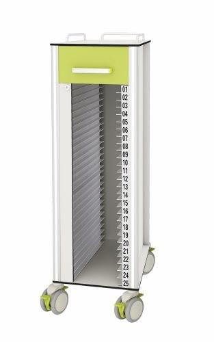 Buy cheap Centerlocking 40 Compartments Hospital Medicine Trolley from wholesalers