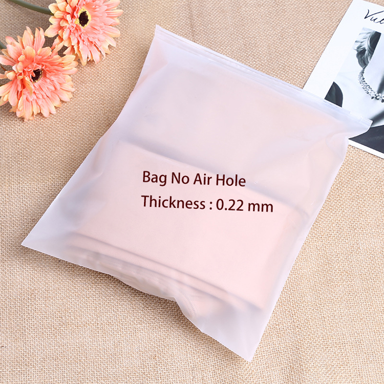 Eco Friendly Frosted Eva Zip Lock Plastic Custom Apparel Clothing Packaging Bag