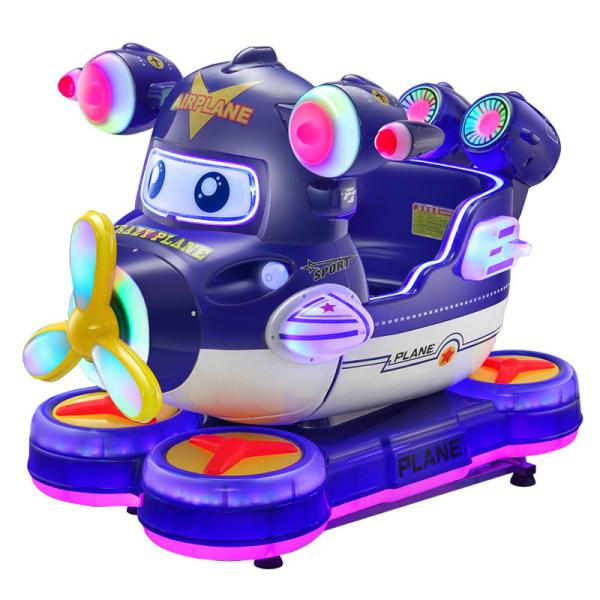 Buy cheap 85*51*96cm Plane Plastic Kiddy Ride MP5 Kids Swing Machine at Amusement Game Center from wholesalers
