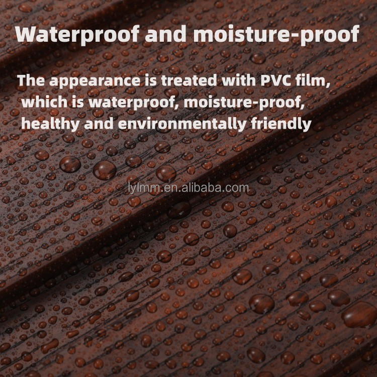 Household WPC Laminated Fluted Flat Wall Solid Panel with Eco-Friendly Advantage