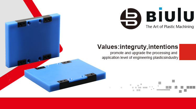 Cnc Nylon Block Material Machining , MC Nylon Blue Parts Plastic Machining