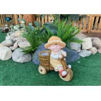 Buy cheap Outdoor Magnesium Oxide Garden Statue Sculpture Small Children Riding Statue product