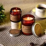 FDA Gift Aluminum Cover Dia 5cm 7.2cm Glass Candle Cup