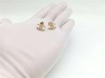 Logo Earrings in 18K Yellow Gold with Dropping Pearl Fashion Lady Jewelry Global
