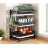 Buy cheap 412*266*555mm 3 Tier Stainless Steel Dish Drainer / Metal Dish Drying Rack from wholesalers
