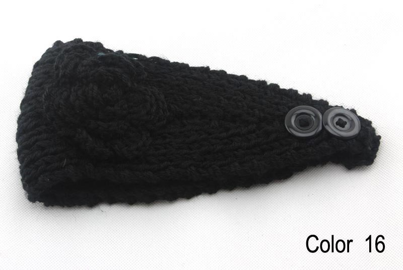Embroidery bowknot Women's Knitted Head wrap Knitting wool crochet headband women cable