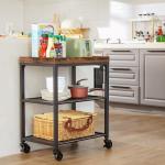 Small Trolley Cart for Sale, Industrial Wooden Rolling Cart, Rolling Cart for