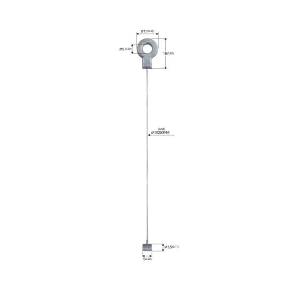 Buy cheap 1mm Diameter Stainless Steel Wire Rope Sling With Dia Casting Eyelet YW86528 from wholesalers