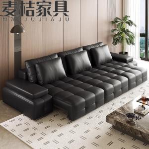 Wholesale Lawrence Multifunctional Intelligent Single And Multi-Person Adjustable L-Shaped Electric Leather  Sofa from china suppliers