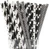 Buy cheap Halloween Black And White Striped Polka Dot Disposable Paper Straws from wholesalers
