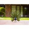 Buy cheap Gorgeous Metal Yard Ornaments Eye Catching Metal Peacock Statue Colorful from wholesalers