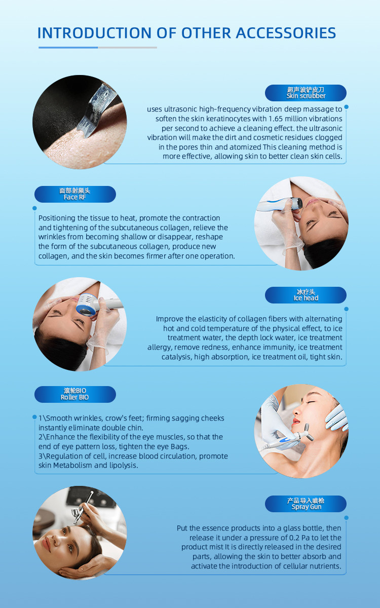 6 In 1 Photon Light Therapy Machine PDT Hydrafacial Care Beauty Device