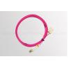 Buy cheap Pink MM Fiber Optic Patch Cord Duplex LC Connector Customized Length from wholesalers
