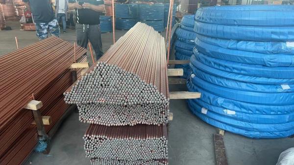 3/4'' Copper-clad Grounding Electrodes Copper Coated Ground Rods For Safe
