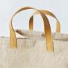 Buy cheap Burlap Reusable Shopping Leather Handle Jute Tote Bags from wholesalers