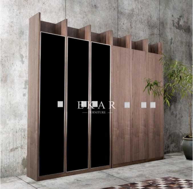 High Quality Walnut Veneer Wooden Bookcase Bookshelf KSL-BK001