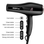 Ultralight Portable Household Hair Dryer With Diffuser Multiscene 1800W