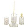 Buy cheap Clear Glass Bathroom Accessories Set With Golden Swirl Design Luxury from wholesalers