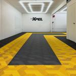 UV Resistant Polypropylene Garage Floor Tiles Black Industrial Interlocking