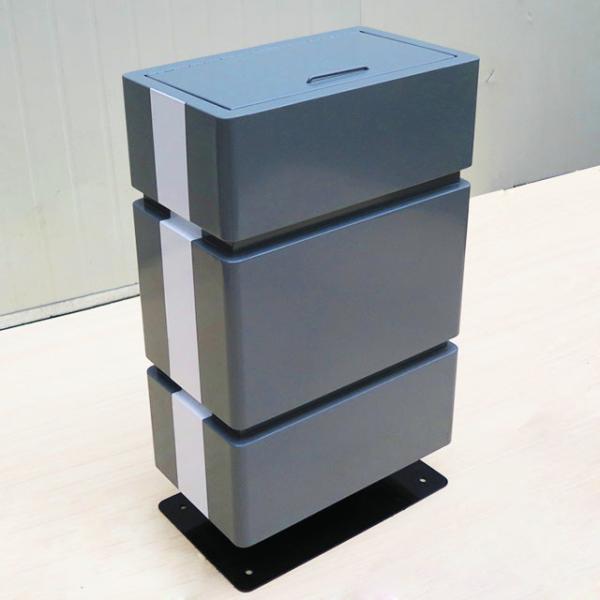 Buy cheap Gray Square SGS Certificate 850mm Steel Outdoor Trash Can from wholesalers