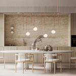 Design wabi sabi wind Belt Chandelier For Living Room Bedroom glass ball