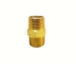 1/2" X 1/2" Brass Hex Nipple , 250F Npt Male Thread Brass Fittings Connector
