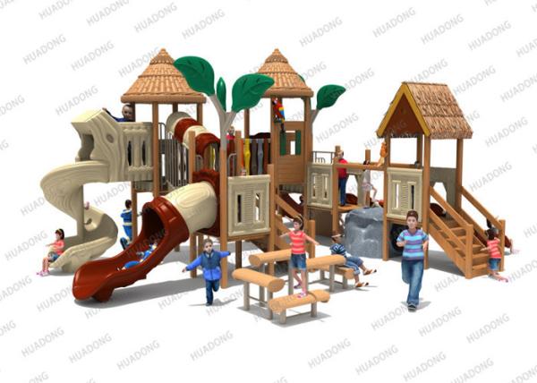Buy cheap Outdoor Plasitc Wooden Playground Slide Bamboo Landscape Children Paradise from wholesalers