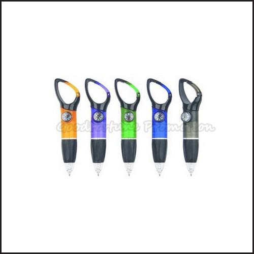 Buy cheap Hot Sale Promotional customed printed logo carabiners ballpoint pen with compass gift from wholesalers