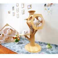 Buy cheap Luxury Hexagon Wooden Pet Bed Cave Cat Climbing Tower With Space Capsule product
