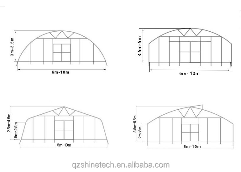 PE Tunnel Greenhouse for Hydroponic Tomato Cultivation Easy Assembly Length 10-100m