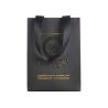 Buy cheap Gold Stamping Black Paper Bags Shopping Packaging With Ribbon Handle from wholesalers