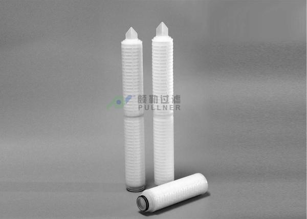 Quality Food Beverage / Electronics Industry PP Pleated Filter Cartridge 0.1um 0.22um 0.45um 1um for sale