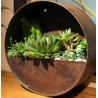 Buy cheap Home Metal Wall Decoration Corten Steel Half Round Wall Hanging Flower Pots from wholesalers