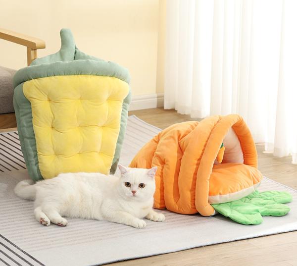 Buy cheap Calming Cozy Soft Cat Cave, Cute Friendly Dolphin Kitten On The Bed For Indoor Cats from wholesalers