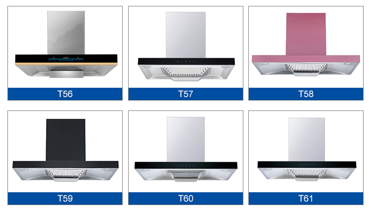 App Controlled 220V Touch Screen Kitchen Range Hood T Shape Design