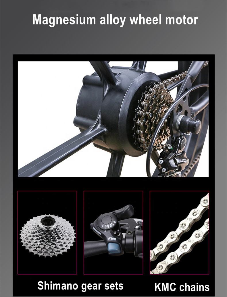 48V 350W Electric Bicycle 48V 10Ah Electric Bike 26*4.0 All-in-one Wheel Fat Tire Ebike Electric Mountain Bike