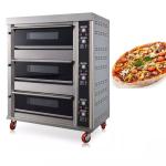 Commercial 0.1Kw Stainless Steel Double Deck Electric Oven For Pizza Energy