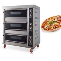 Buy cheap 6 trays Triple Deck Pizza Oven Machine 0.3Kw for restaurant canteen product