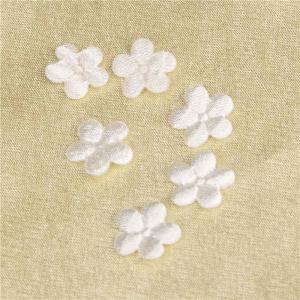 Buy cheap White Satin Fabric Flower Appliques For Children'S Clothing Sew On Type from wholesalers