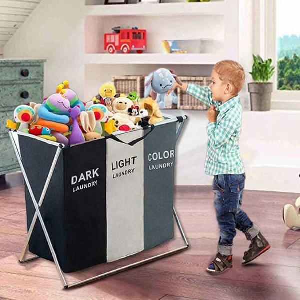 Buy cheap Odorless Sonsill 3 Section Laundry Tote , Lightweight Dirty Clothes Hampers from wholesalers