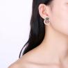 Buy cheap 7.2g 2.6x2.1cm Star Hoop Earrings Gift 5A CZ Solid Silver Earrings from wholesalers
