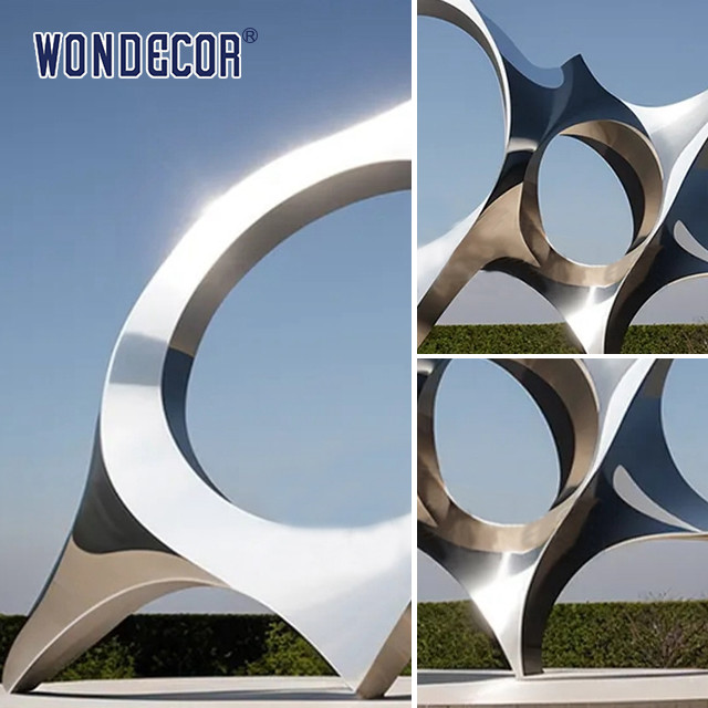 Outdoor Large Modern Metal Art Craft Abstract Forged Stainless Steel Sculpture