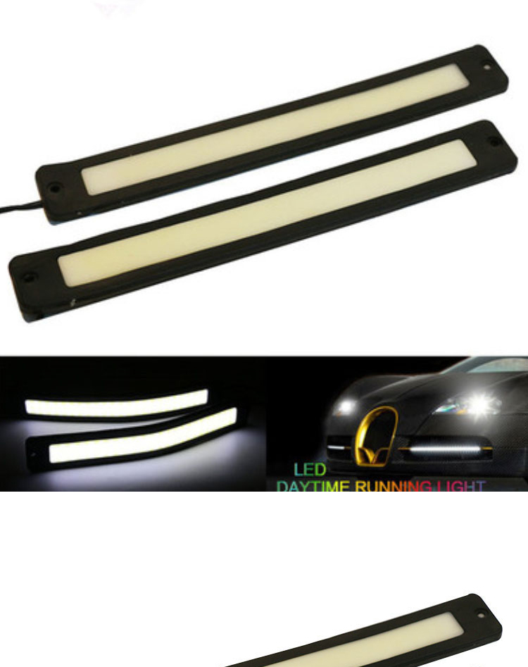 Daytime Drl Driving Car Headlight Led Tube Strip Cob 12V