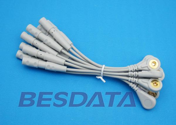 10 Leads EKG Cable Electrodes Adaptor Din 3.0 / Banana 4.0 Plug Conver To Snap