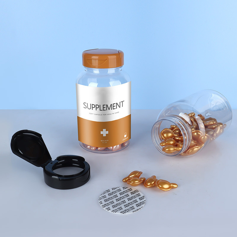 Nutritional Supplement PET PCR Bottle with Screw Lid Cap Ideal for Pill Vitamin Tablet Powder Capsule in Red Green Color